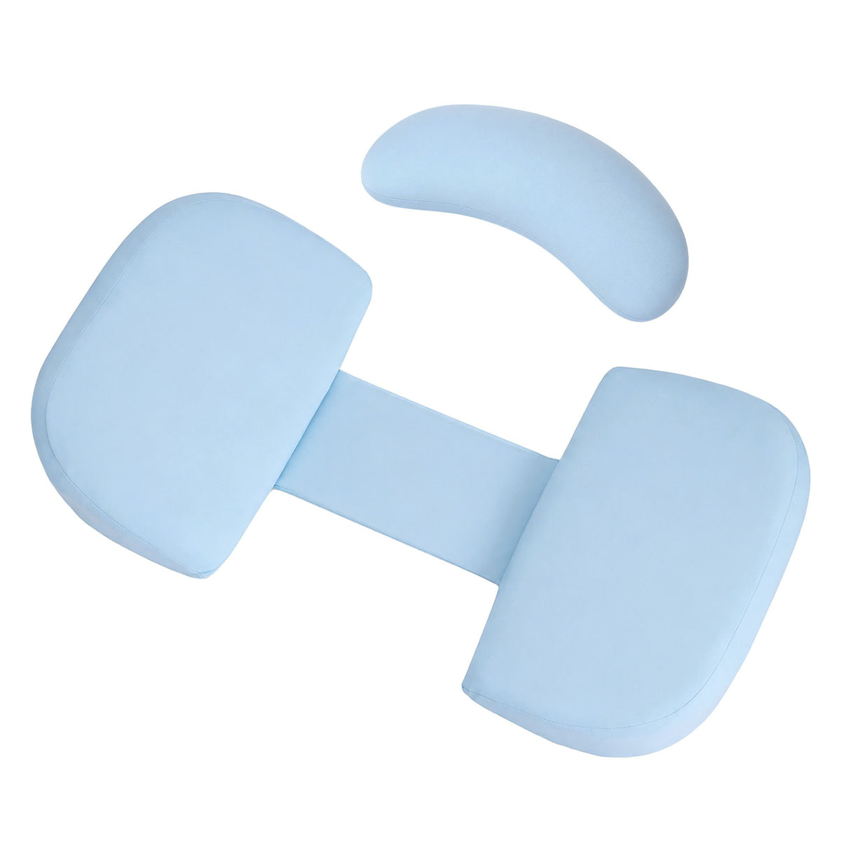 Giselle Memory Foam Pregnancy Pillow Adjustable Concave Curve Blue