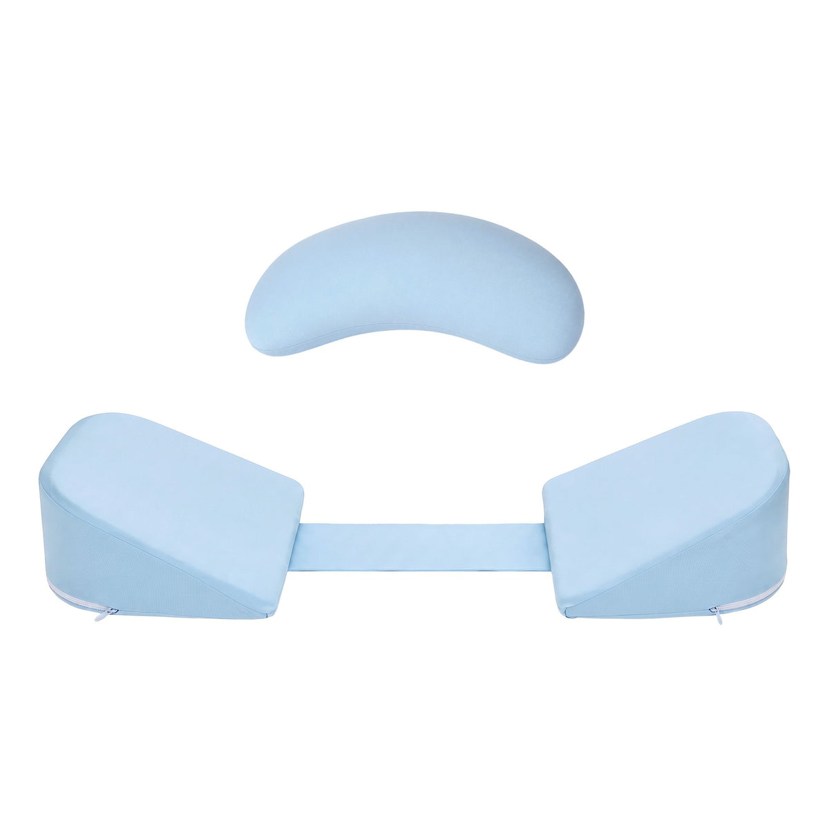 Giselle Memory Foam Pregnancy Pillow Adjustable Concave Curve Blue