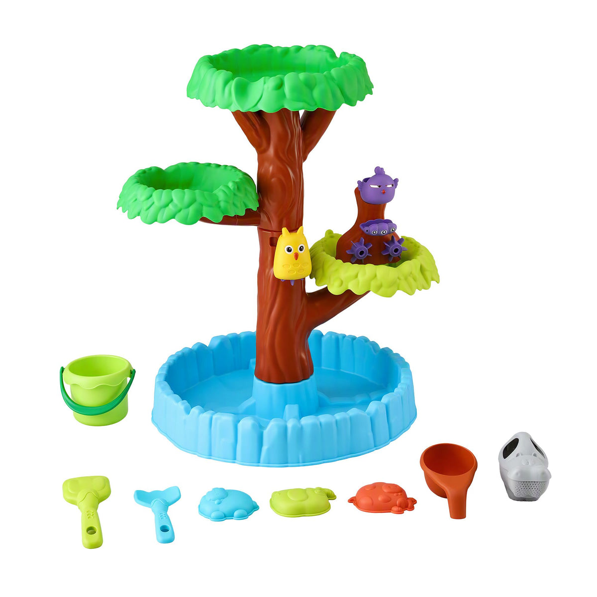 Keezi 62cm Kids Tree Water Table Sandpit Play Set with Shovels Molds Sand Toy