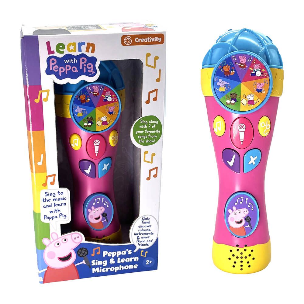 Peppa Pig Sing & Learn Microphone Toddler Music Toy 7 Songs Quiz Mode 2+ Years