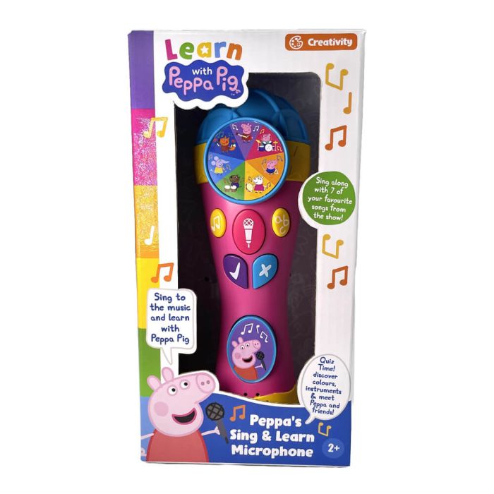 Peppa Pig Sing & Learn Microphone Toddler Music Toy 7 Songs Quiz Mode 2+ Years