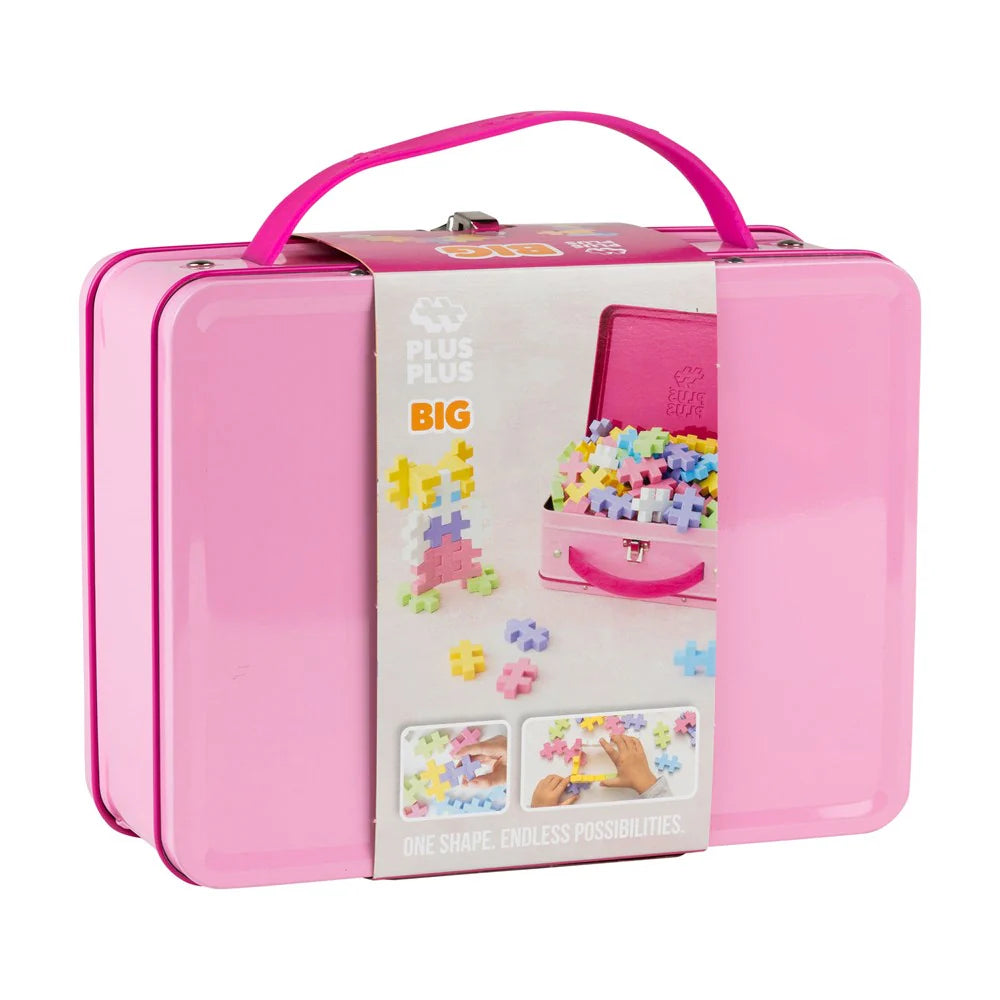 Plus-Plus BIG Metal Suitcase Pastel 70 Piece Creative Building Set
