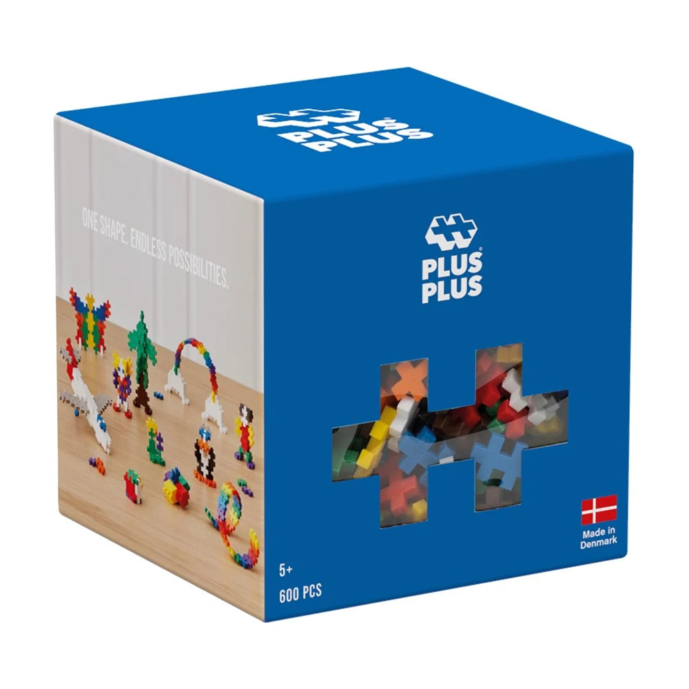 Plus-Plus Basic 600pc STEM Construction Building Toy Puzzle Set Basic Colours