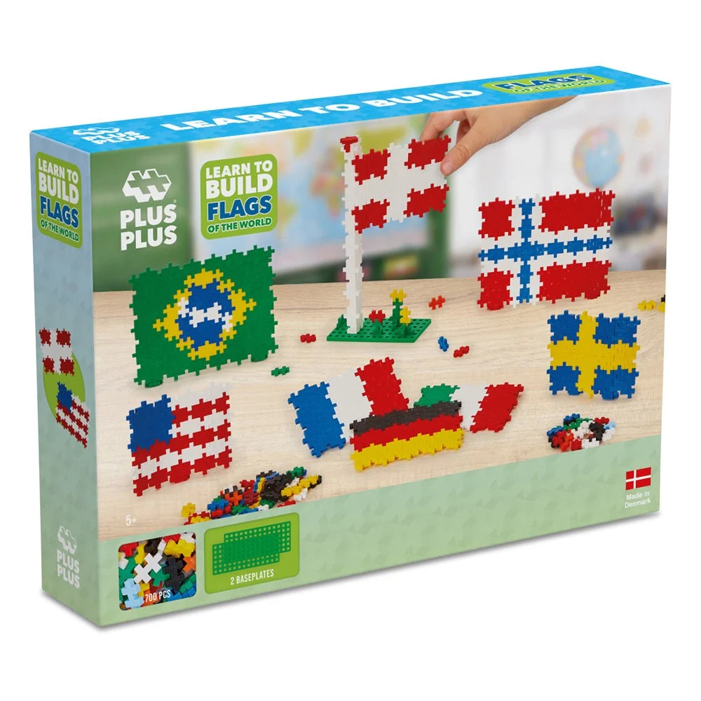 Plus-Plus Learn to Build Flags of the World 700pc STEM Construction Toy Set