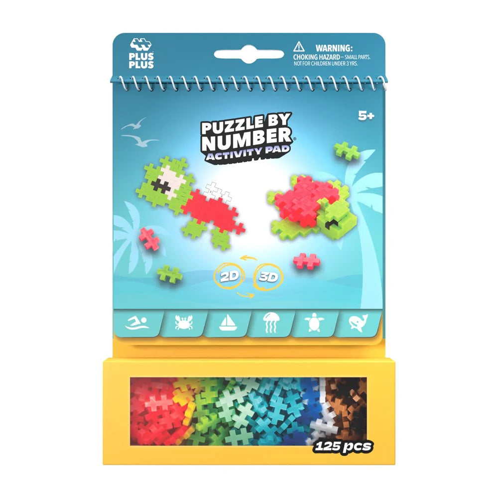 Ocean Puzzle by Number Activity Pad 125 Pieces Kids Creative Play Set