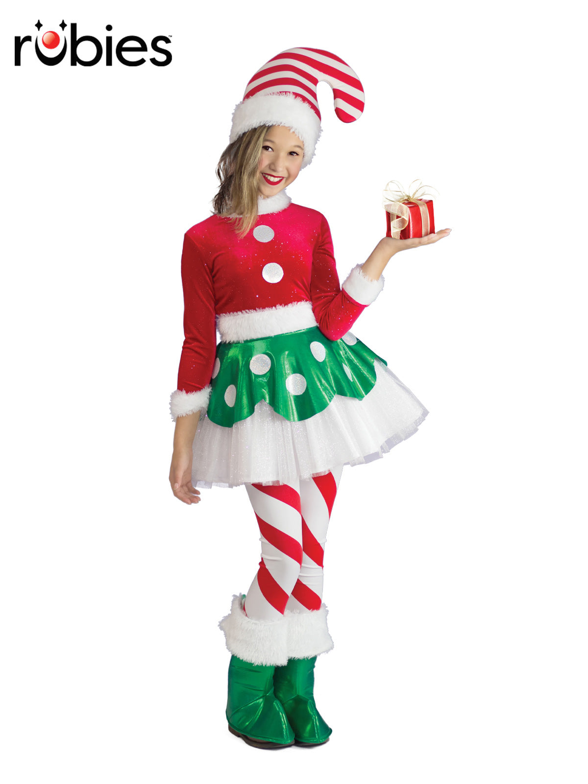 Candy Cane Elf Princess Costume Child