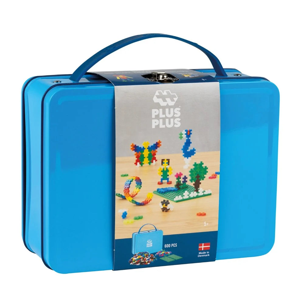 Plus-Plus Suitcase Basic Metal 600pc STEM Construction Toy Building Set
