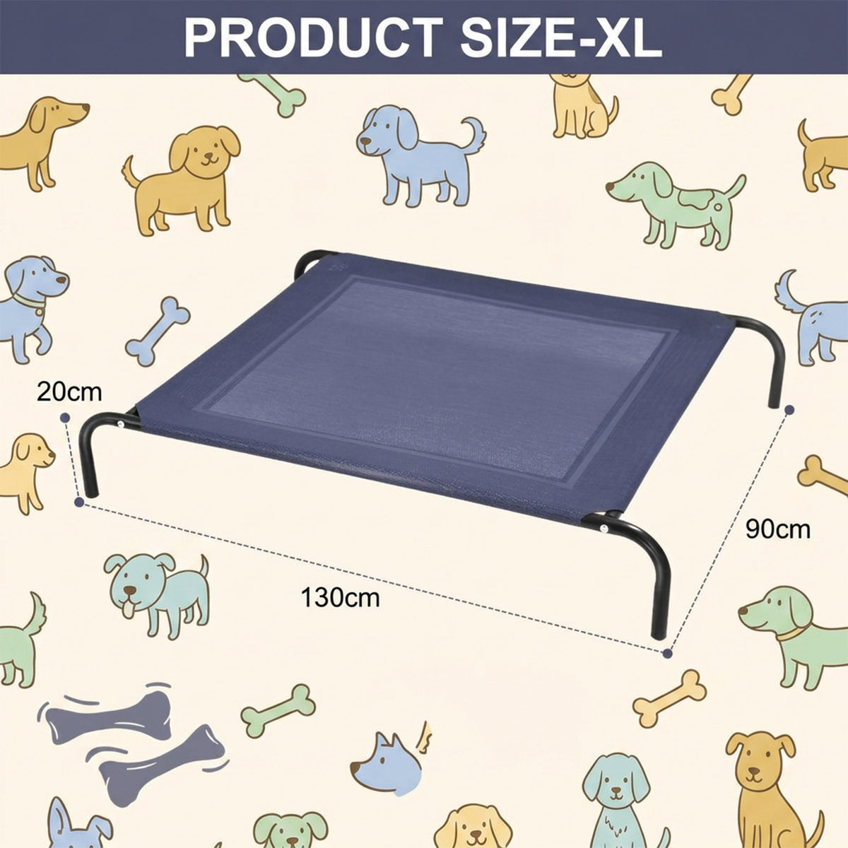 Elevated Pet Bed for Large Dogs Cot for Indoor and Outdoor Home Furniture