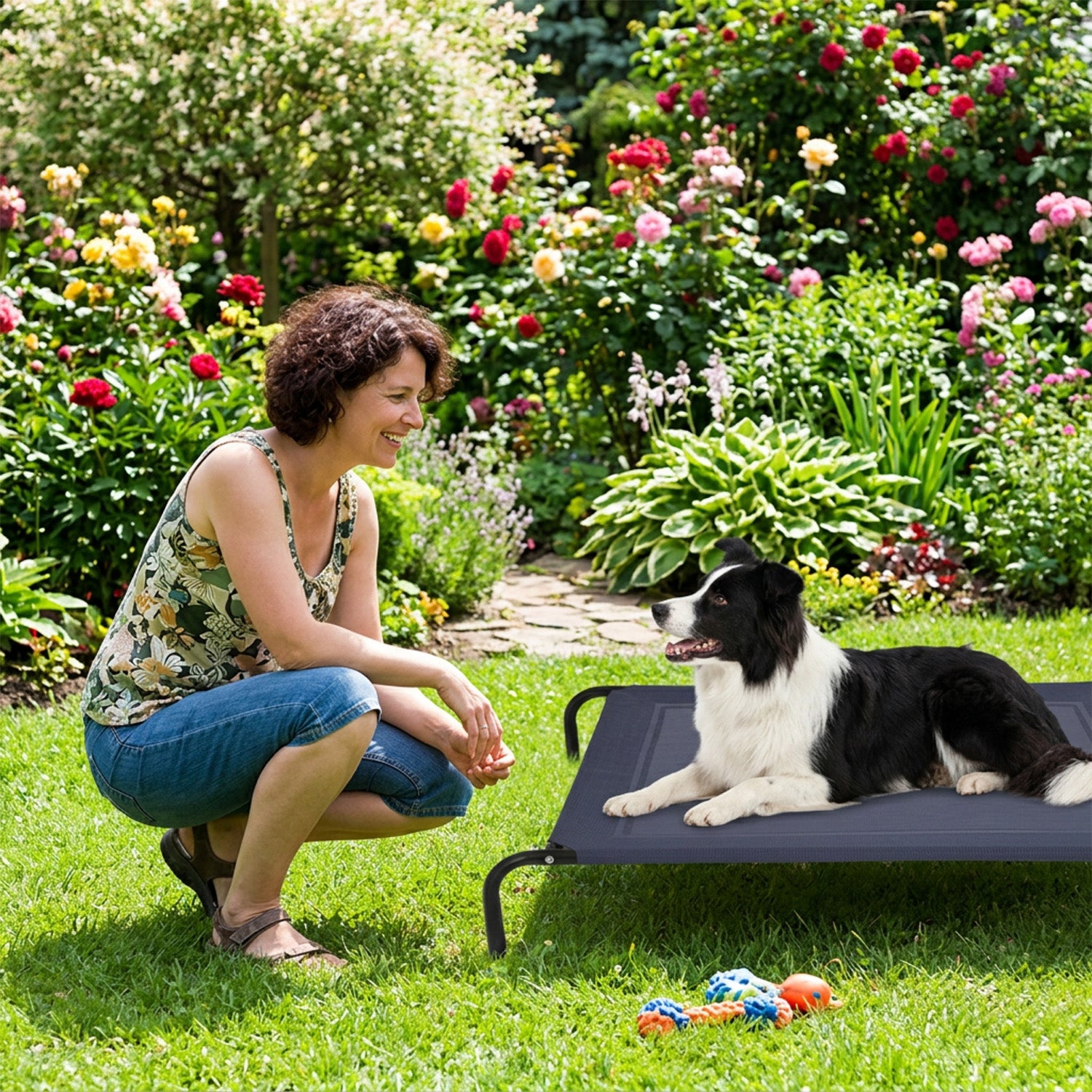 Elevated Pet Bed for Large Dogs Cot for Indoor and Outdoor Home Furniture