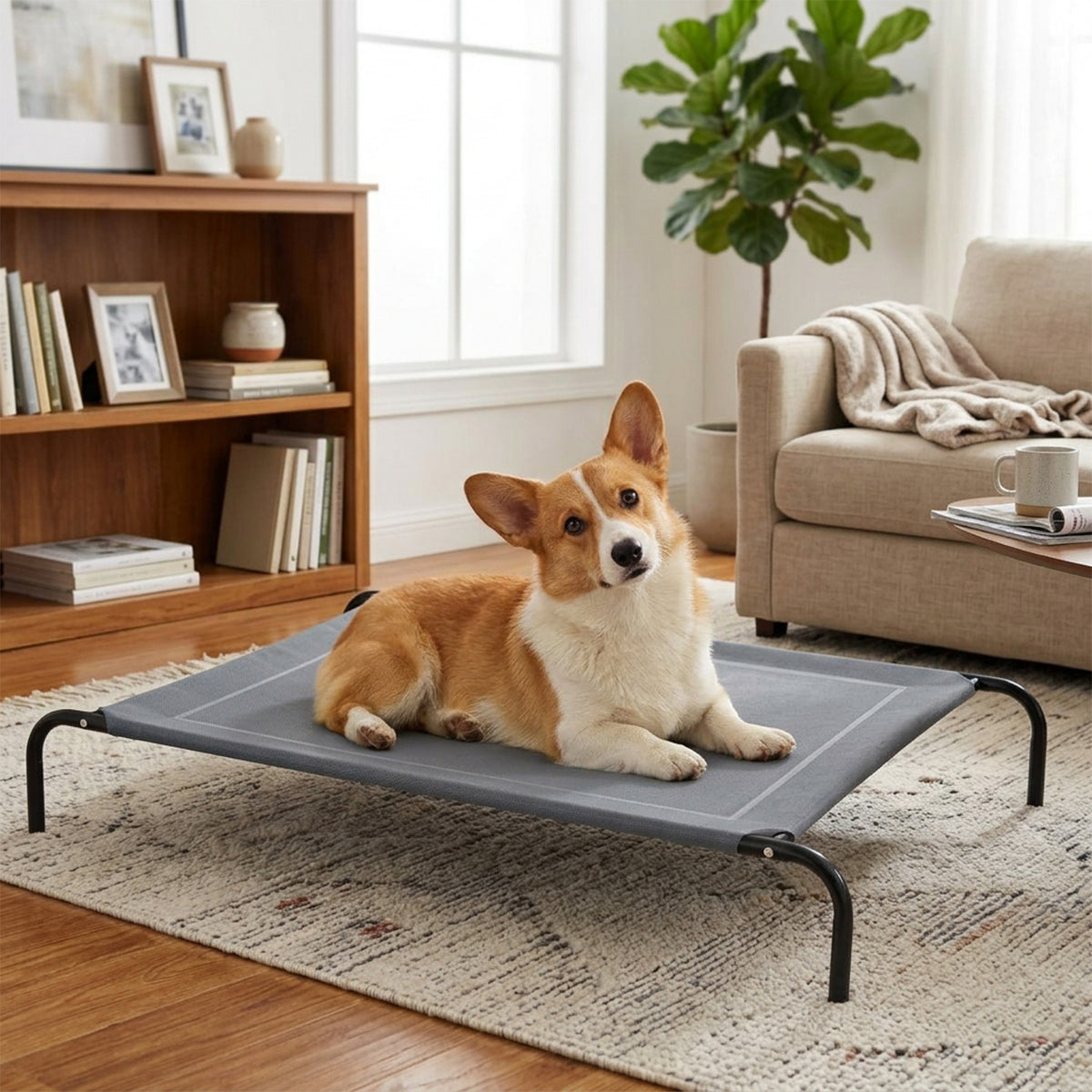 Elevated Pet Bed for Large Dogs Cot for Indoor and Outdoor Home Furniture