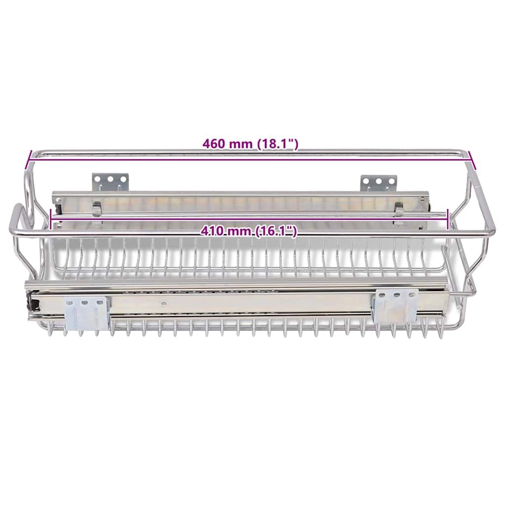 Pull-Out Wire Baskets 2 pcs Silver 300 mm