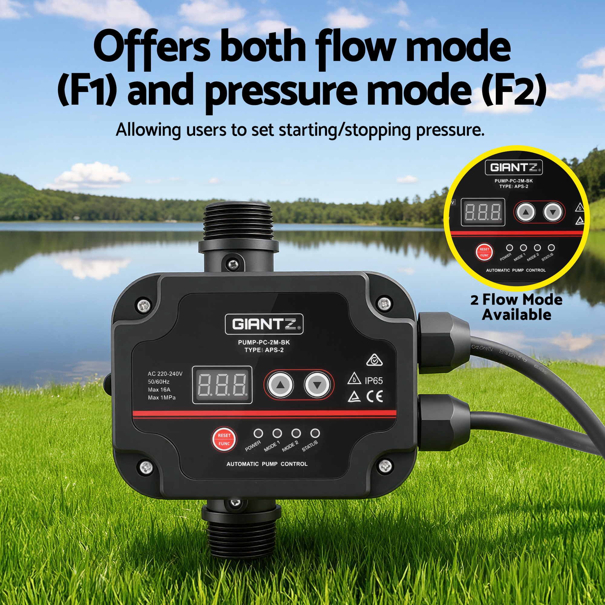 Giantz Garden Water Pump Auto Controller Tank Rain Farm Irrigation 1500W Max