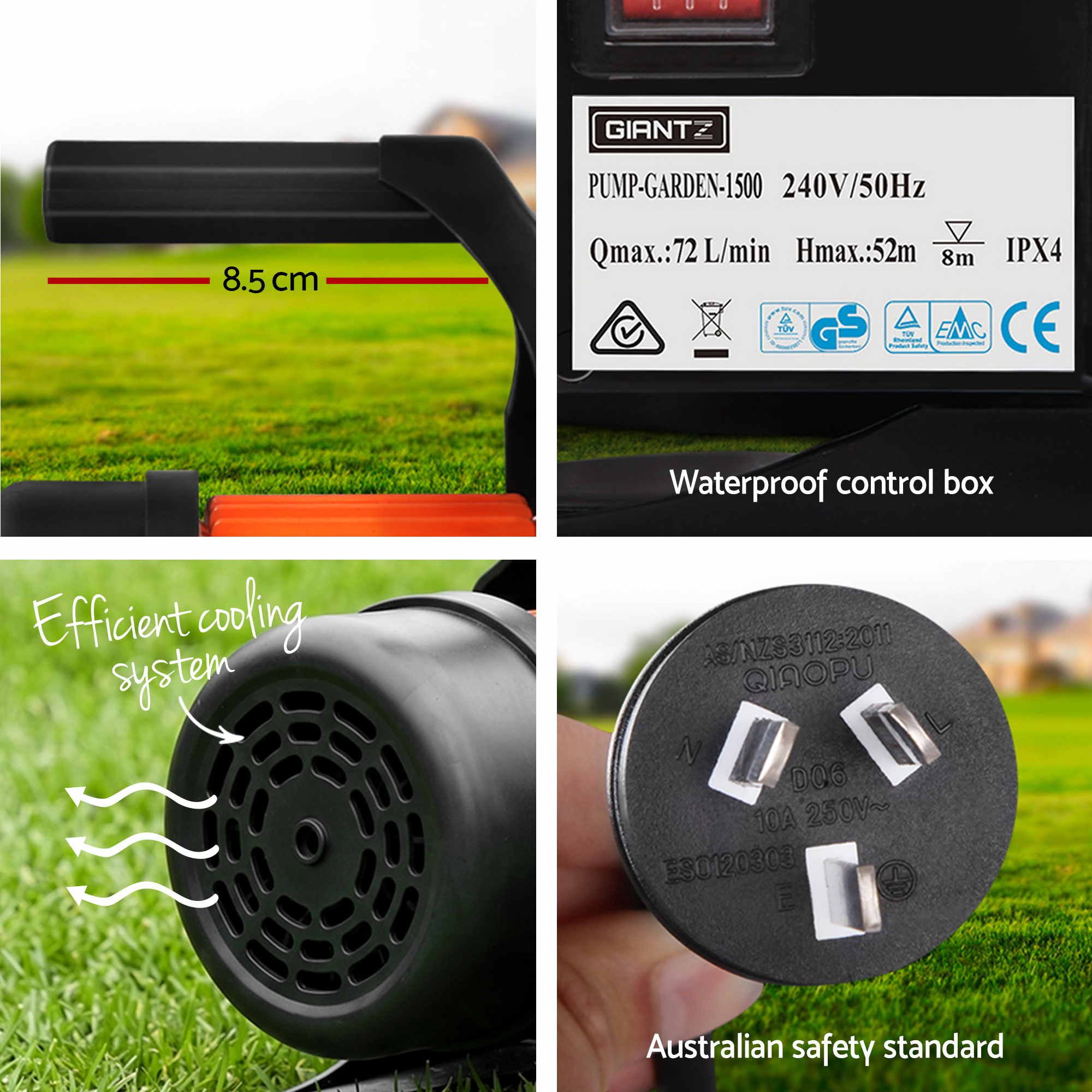 Giantz Garden Water Pump Auto Controller Tank Rain Farm Irrigation 1500W Max