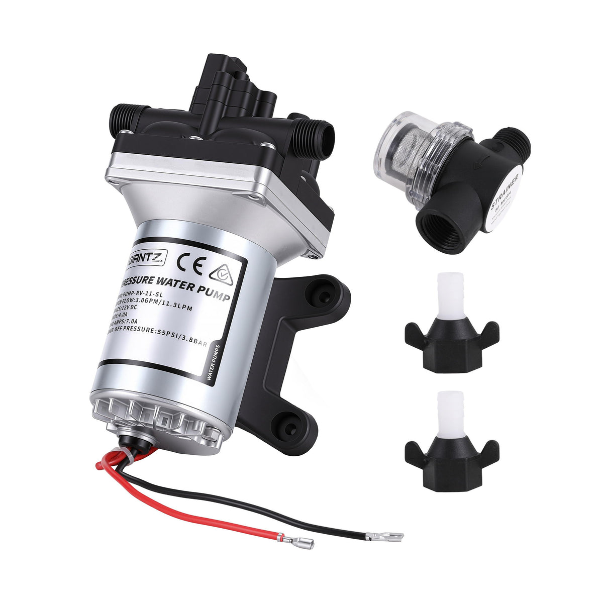Giantz 12V DC Water Pump 3 GPM Self-Priming RV Water Pressure Pump with Automatic Pressure Switch