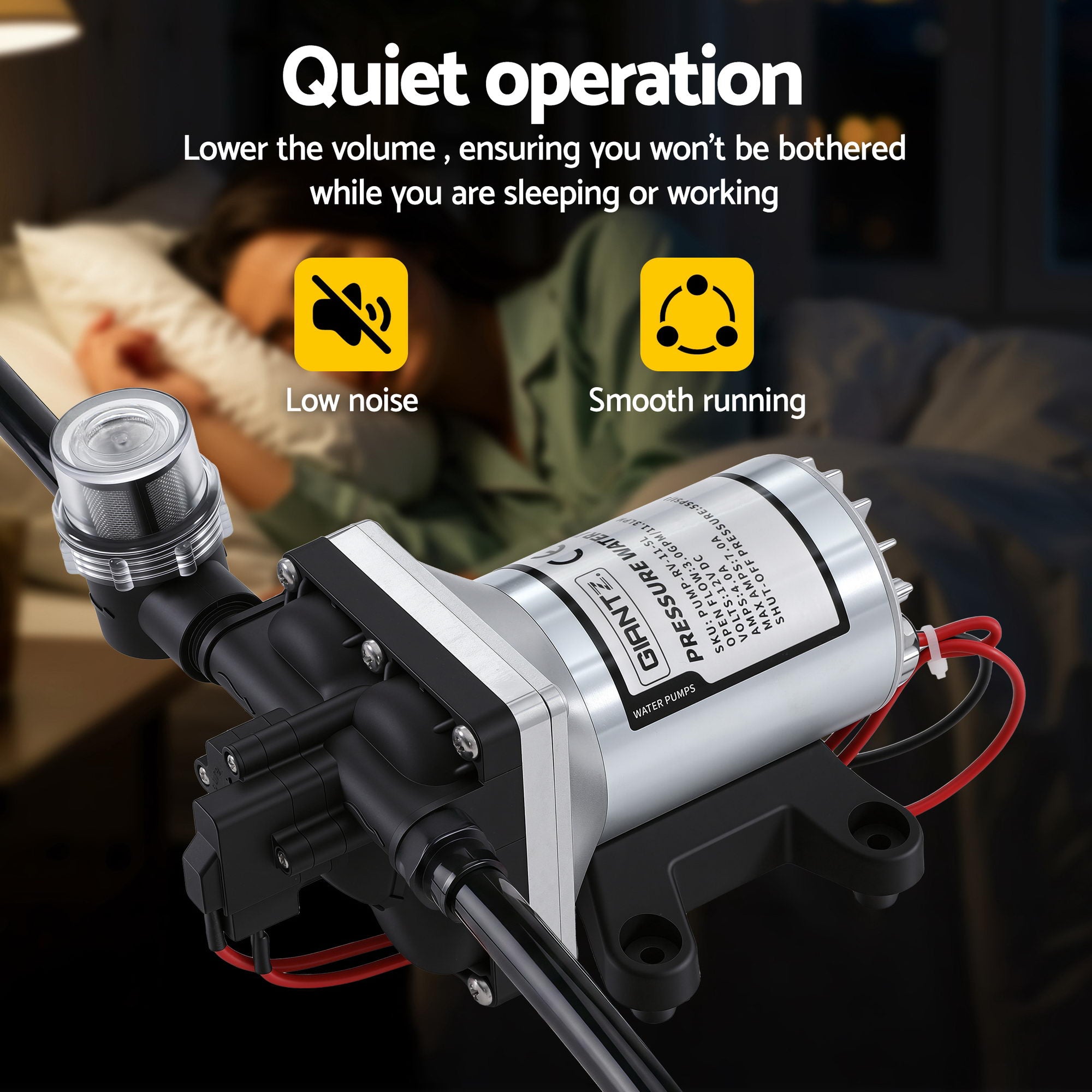 Giantz 12V DC Water Pump 3 GPM Self-Priming RV Water Pressure Pump with Automatic Pressure Switch