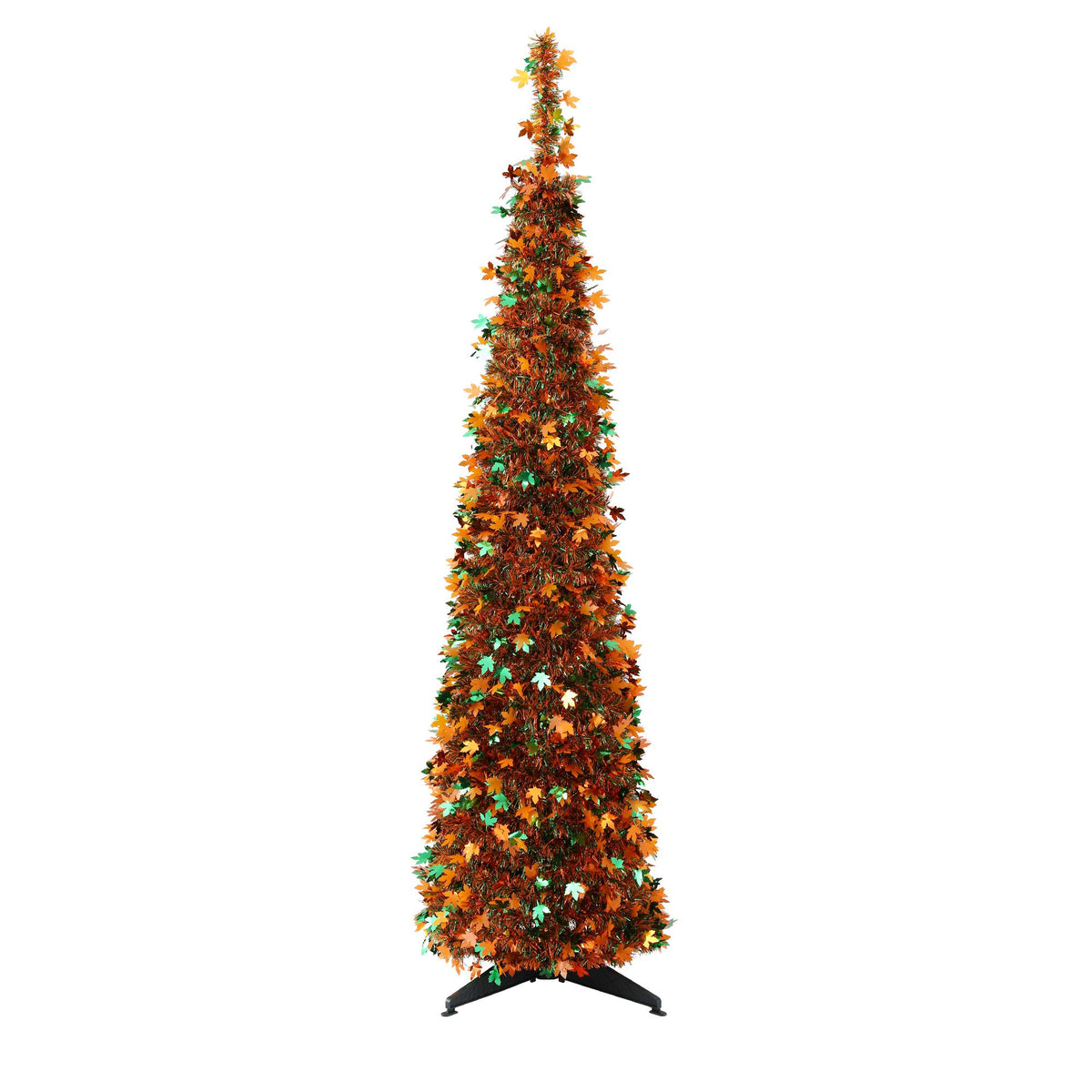 Jingle Jollys 160cm Pop Up Artificial Christmas Tree Golden Maple Leaf