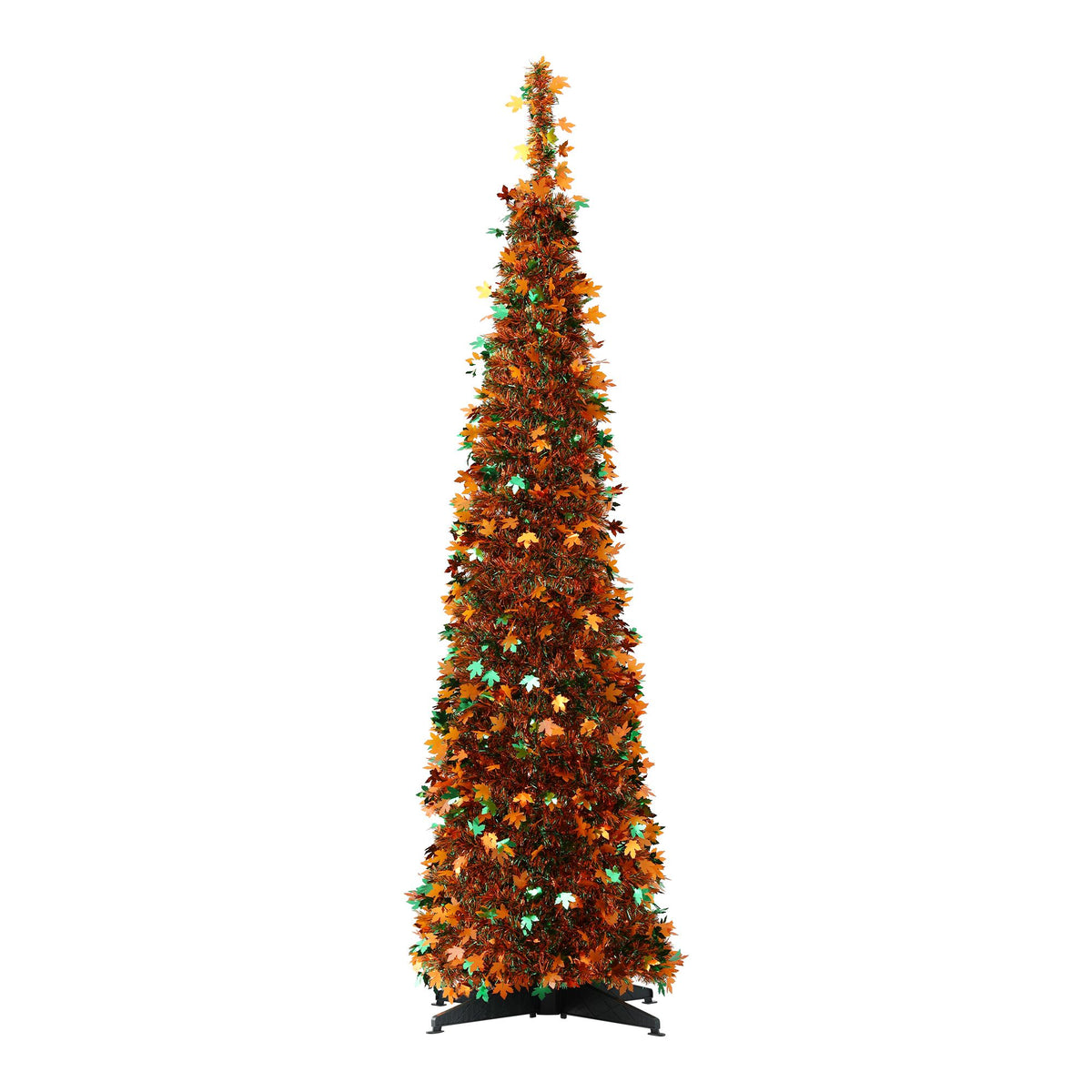 Jingle Jollys 160cm Pop Up Artificial Christmas Tree Golden Maple Leaf