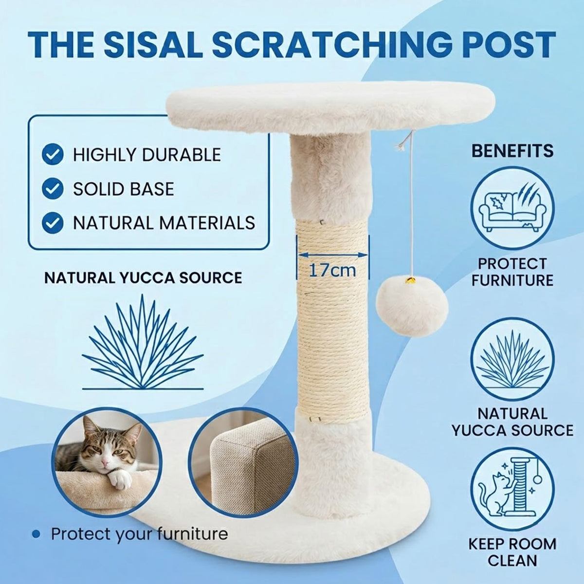 2 in 1 Cat Tree with Litter Box Enclosure Sisal Scratching Posts Cat Condo