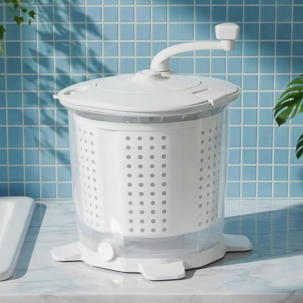 Devanti Portable Washing Machine Manual Spin Dryer Compact for Camping and Caravan