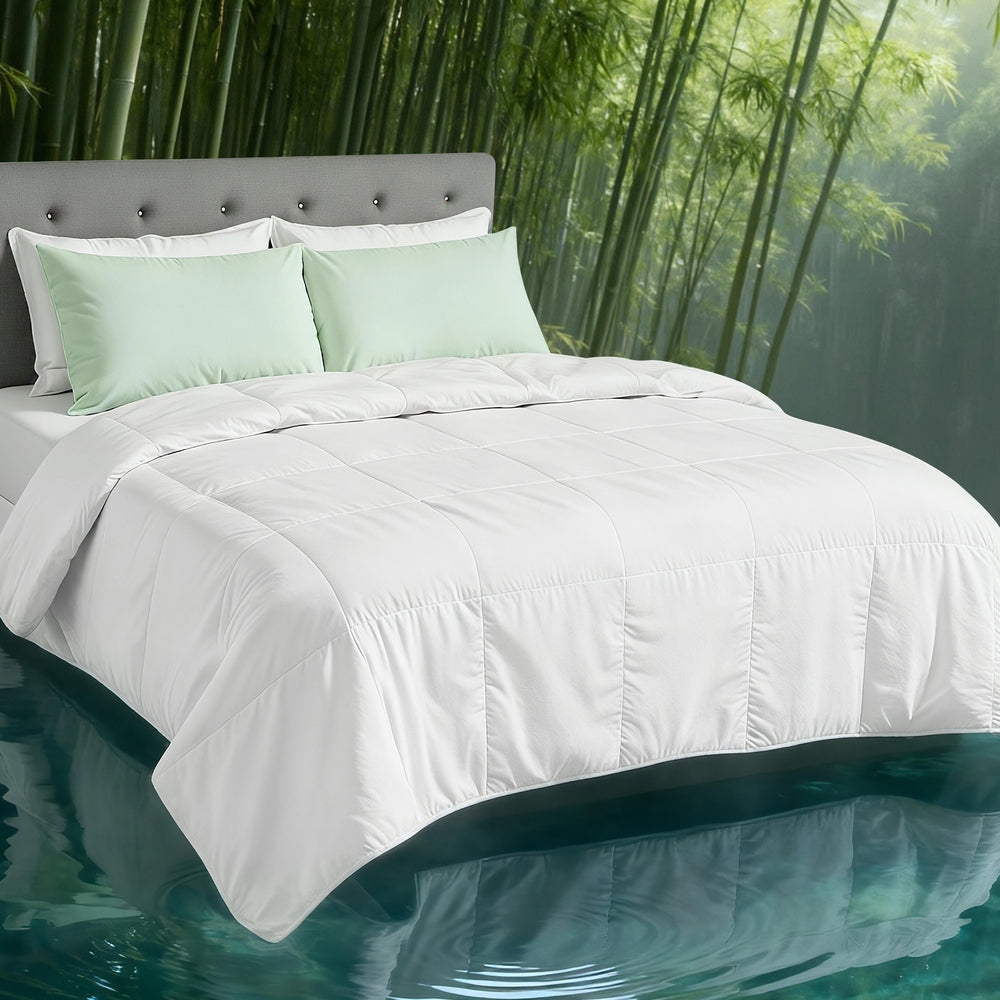 Giselle Bedding 200GSM Bamboo Summer Quilts All Season Doona Duvet Lightweight Double