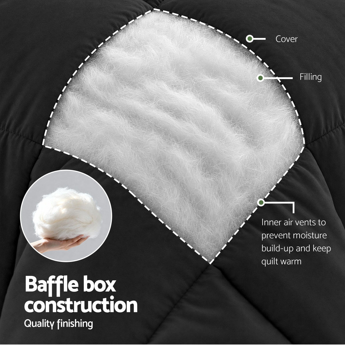 Giselle 200GSM Bamboo Microfibre King Quilt Lightweight All Season Doona Duvet