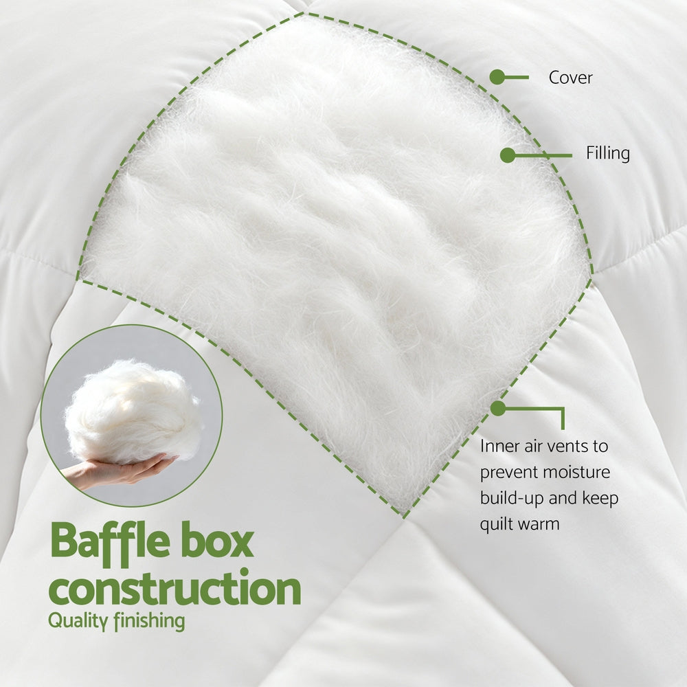 Giselle Bedding 200GSM Bamboo Quilts All Season Doona Duvet Lightweight Super King
