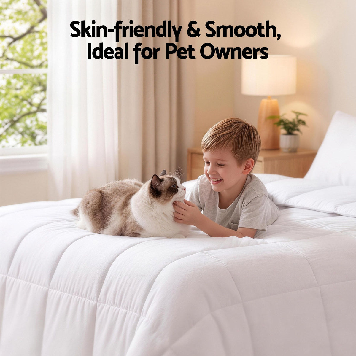 Giselle Bedding Super King Quilt, 200GSM Summer Duck Down Feather Doona Insert