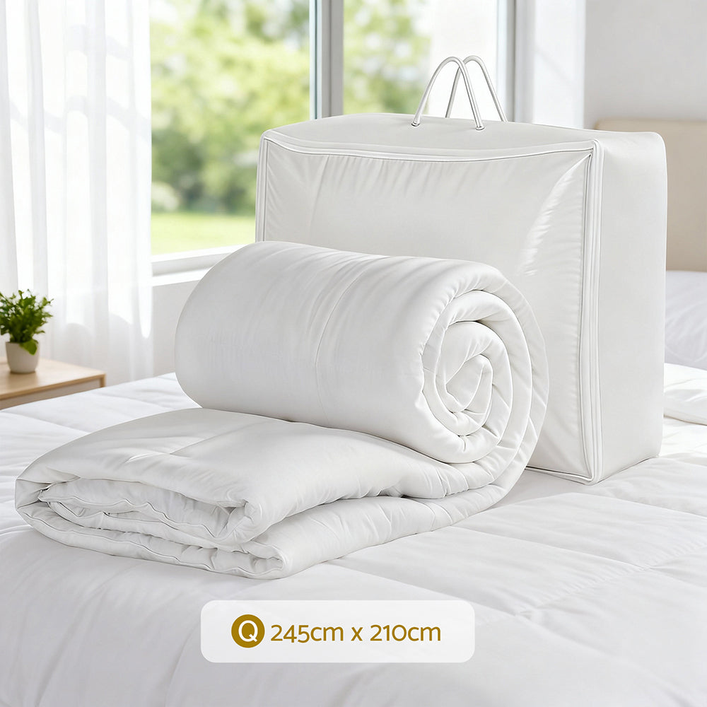 Giselle Bedding King Size 400GSM Microfiber Quilt All Season Duvet Quilts Comforter