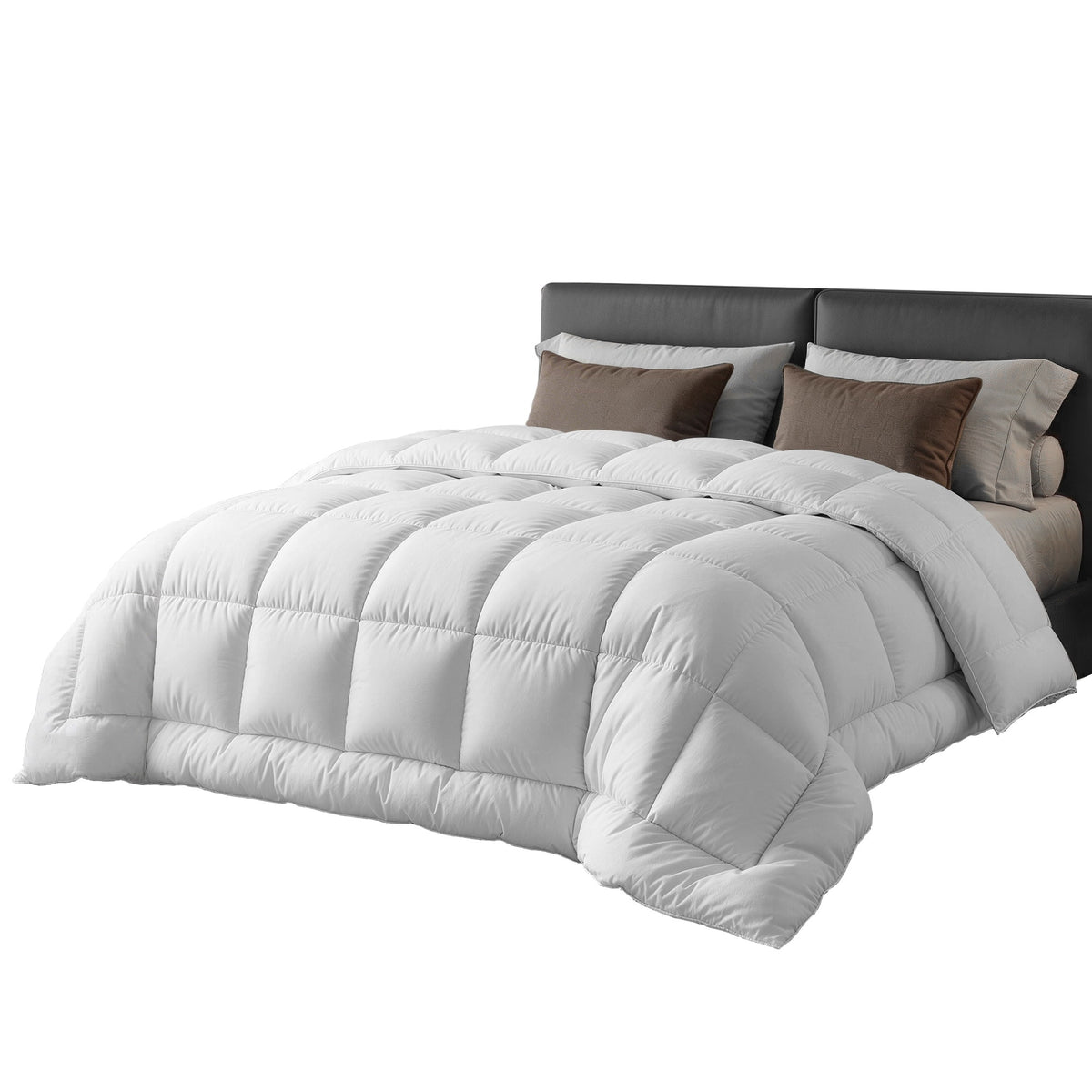 Giselle Bedding Wool Quilt 800GSM Extra Thick Double Doona Baffle Box Construction