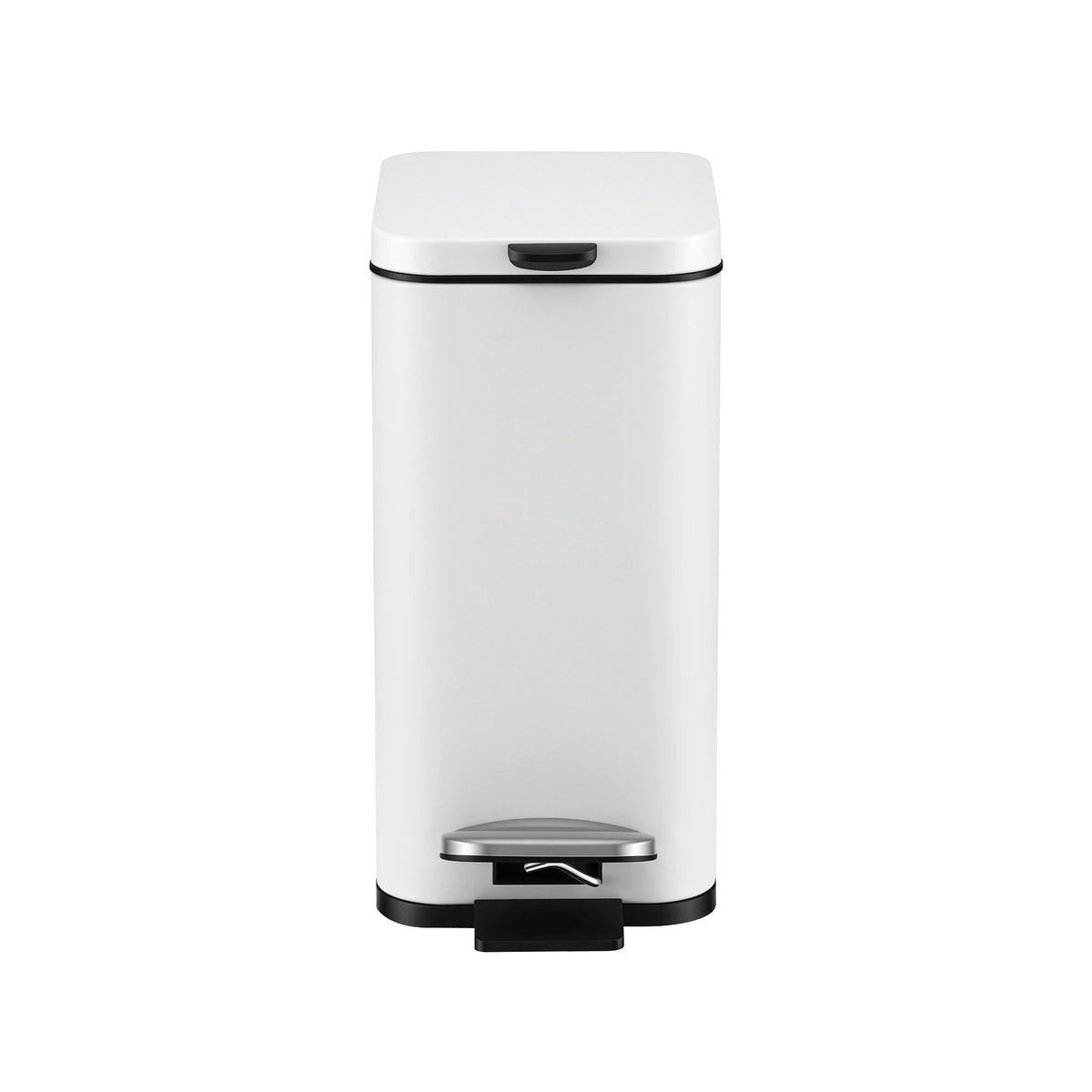 Cefito Pedal Rubbish Bin Trash Can Carbon Steel Removable Bucket 5L White