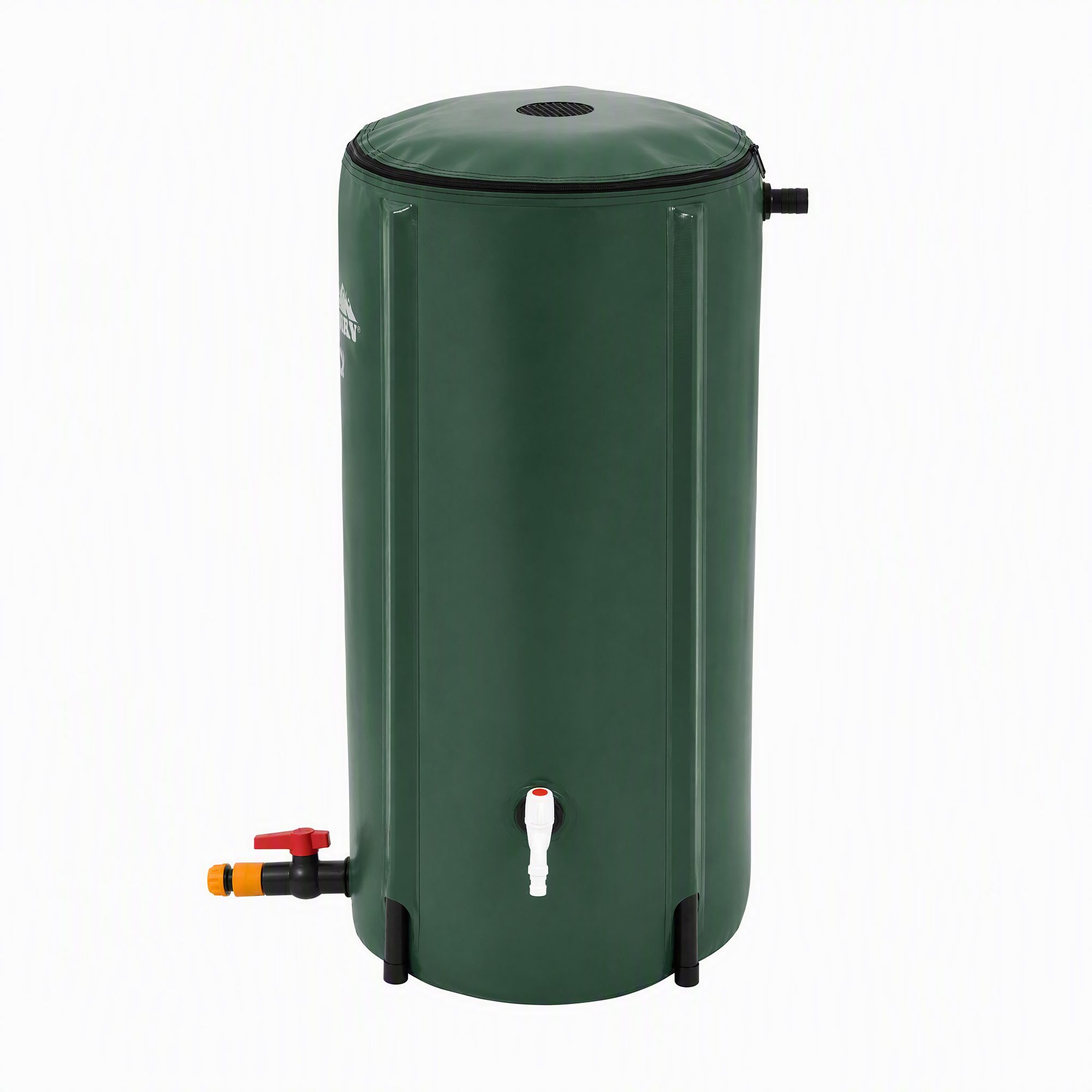 Weisshorn 100L Collapsible Rain Barrel PVC Water Tank Storage Irrigation Green