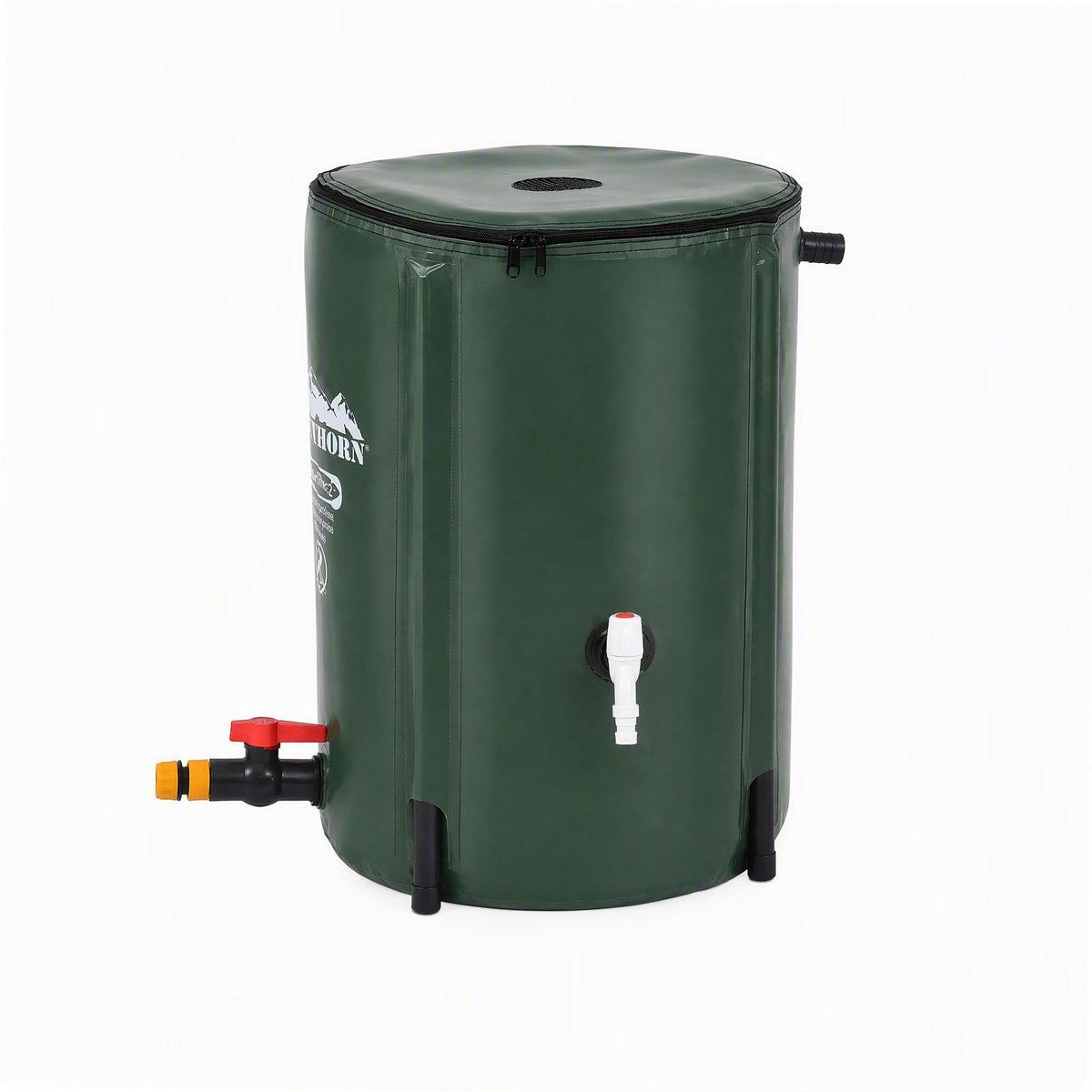 Weisshorn 50L Collapsible Rain Barrel PVC Water Tank Storage Irrigation Green