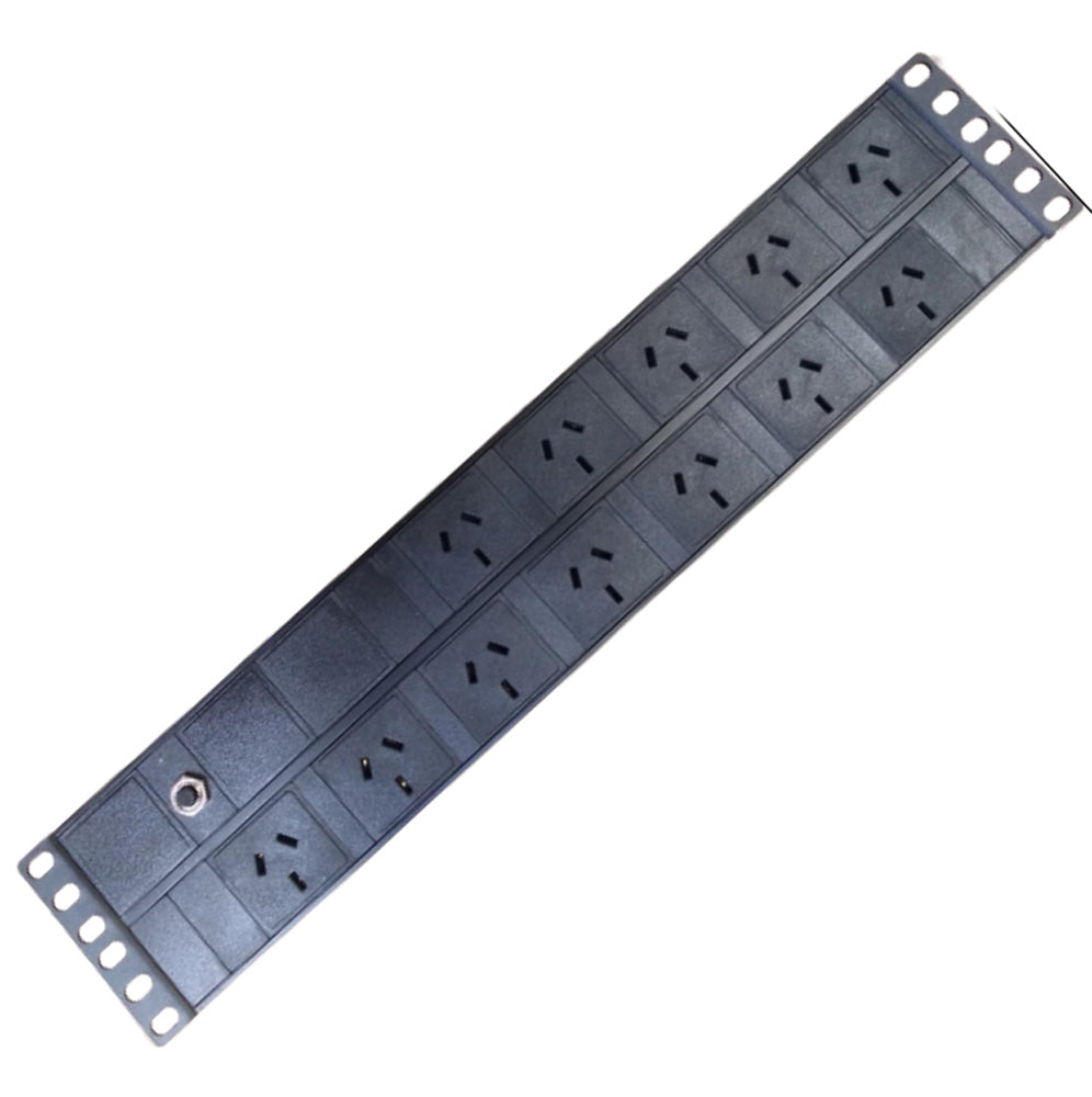 LDR 12 Port 10A AU NZ Power Distribution Unit 2U Rack Mount PDU 12 Way GPO with 2m IEC C13 Power Lead