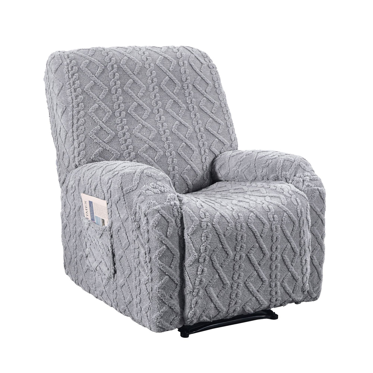 Artiss Recliner Chair Covers with Storage Side Pockets Grey