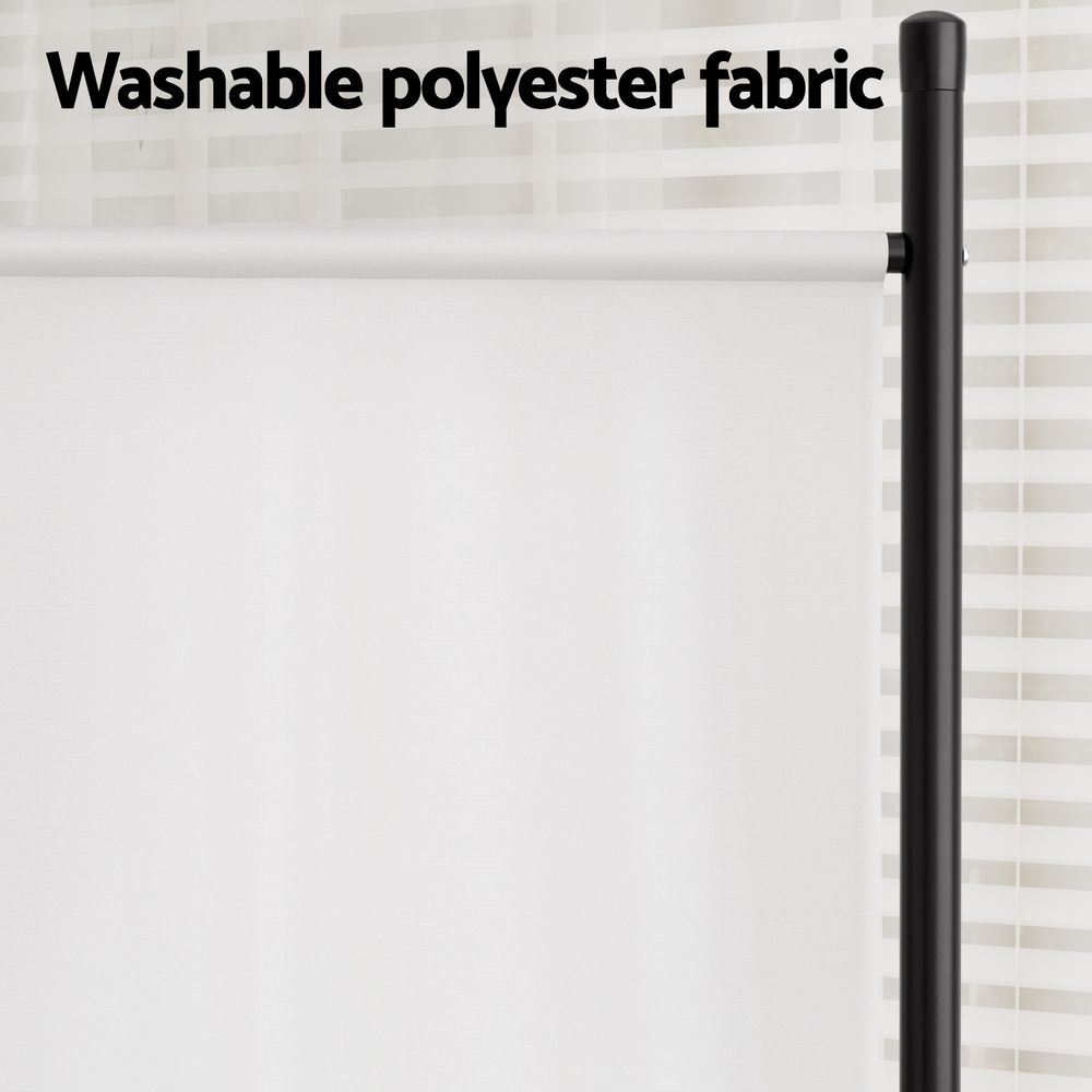 Artiss 3 Panel Room Divider Set of 2 Folding Privacy Screen Fabric White