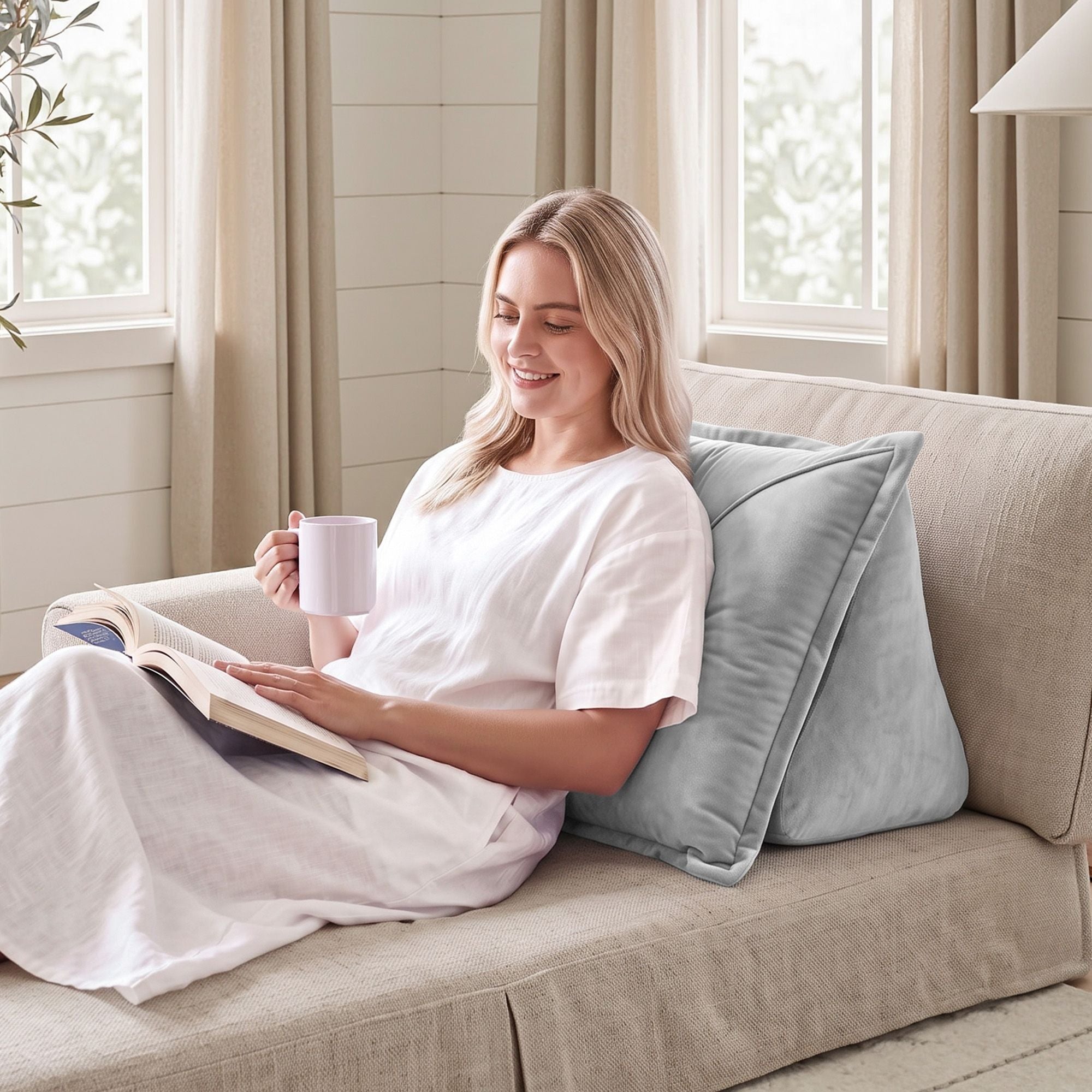 Giselle Bedding Back Pillow No-Collapse Ergonomic Lumbar Shredded Sponge Velvet