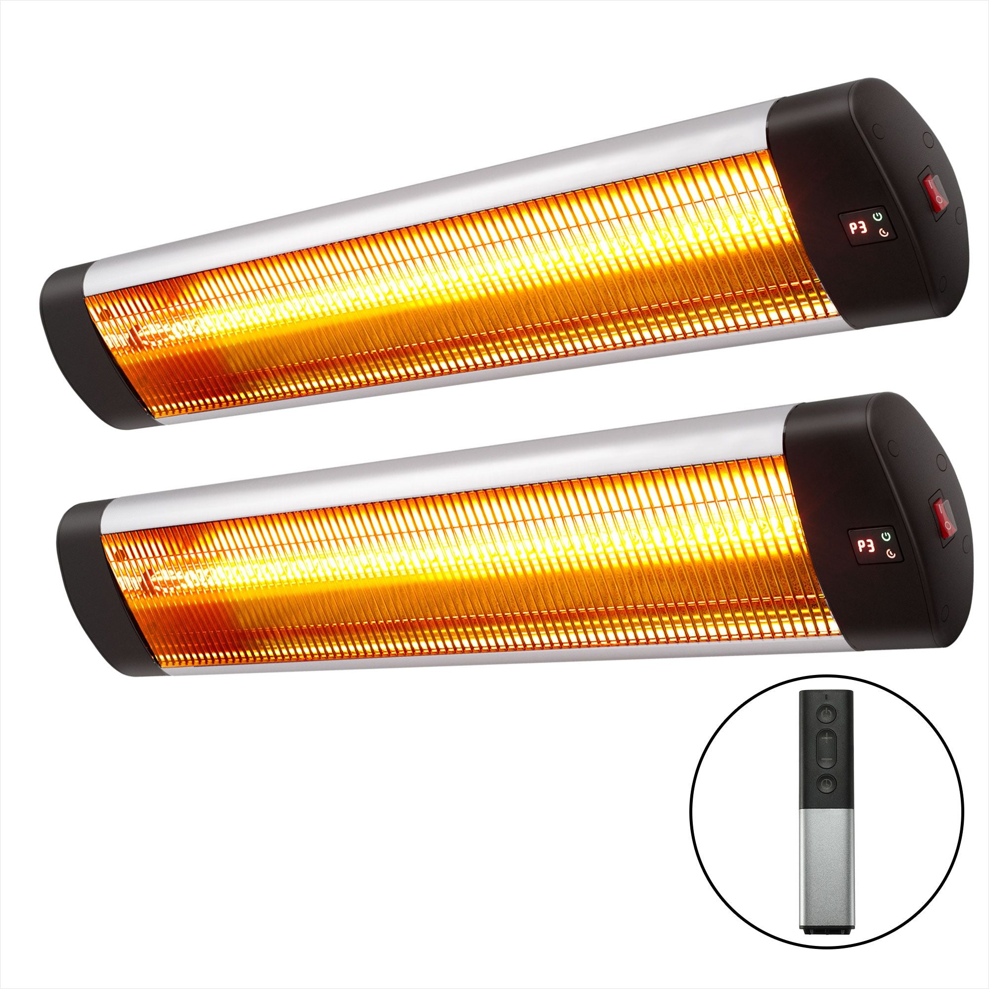 Devanti 2PCS Radiant Strip Heater Electric Infrared 3000W Outdoor Indoor Heating
