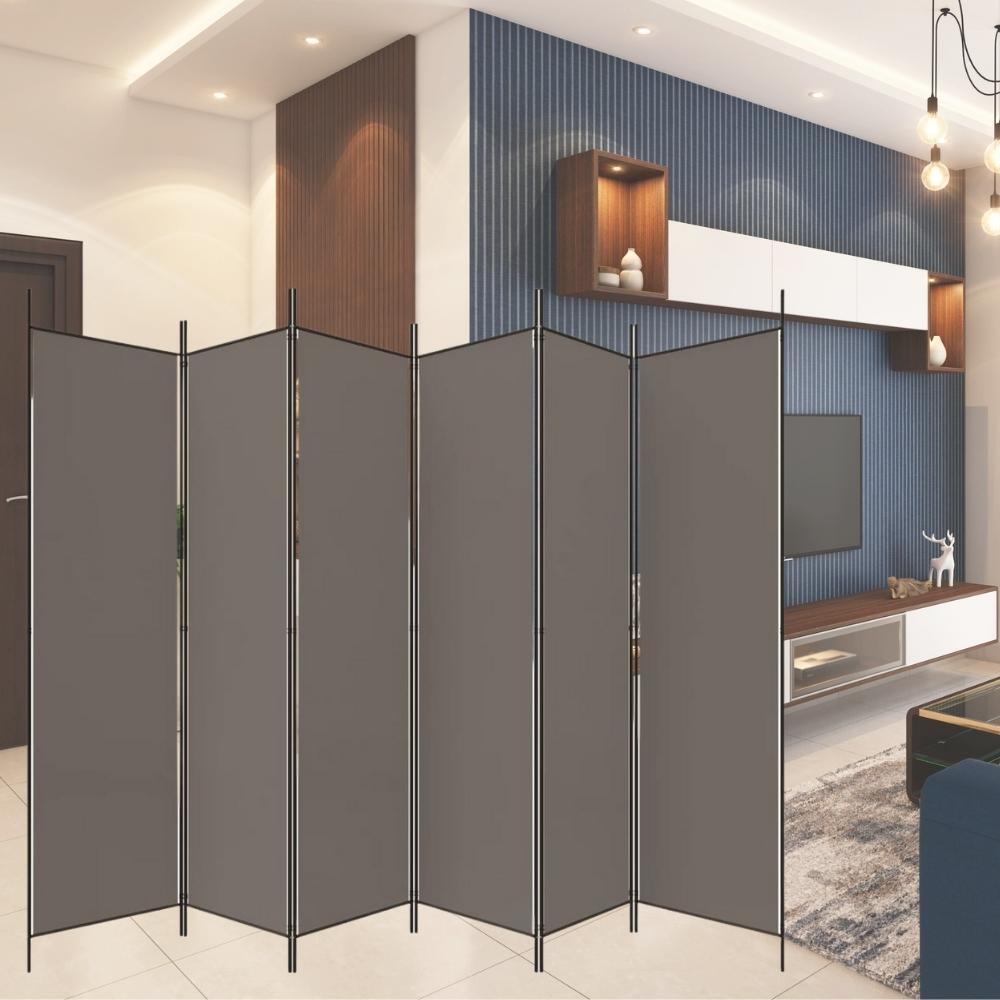 6-Panel Room Divider Anthracite 300x200 cm Fabric