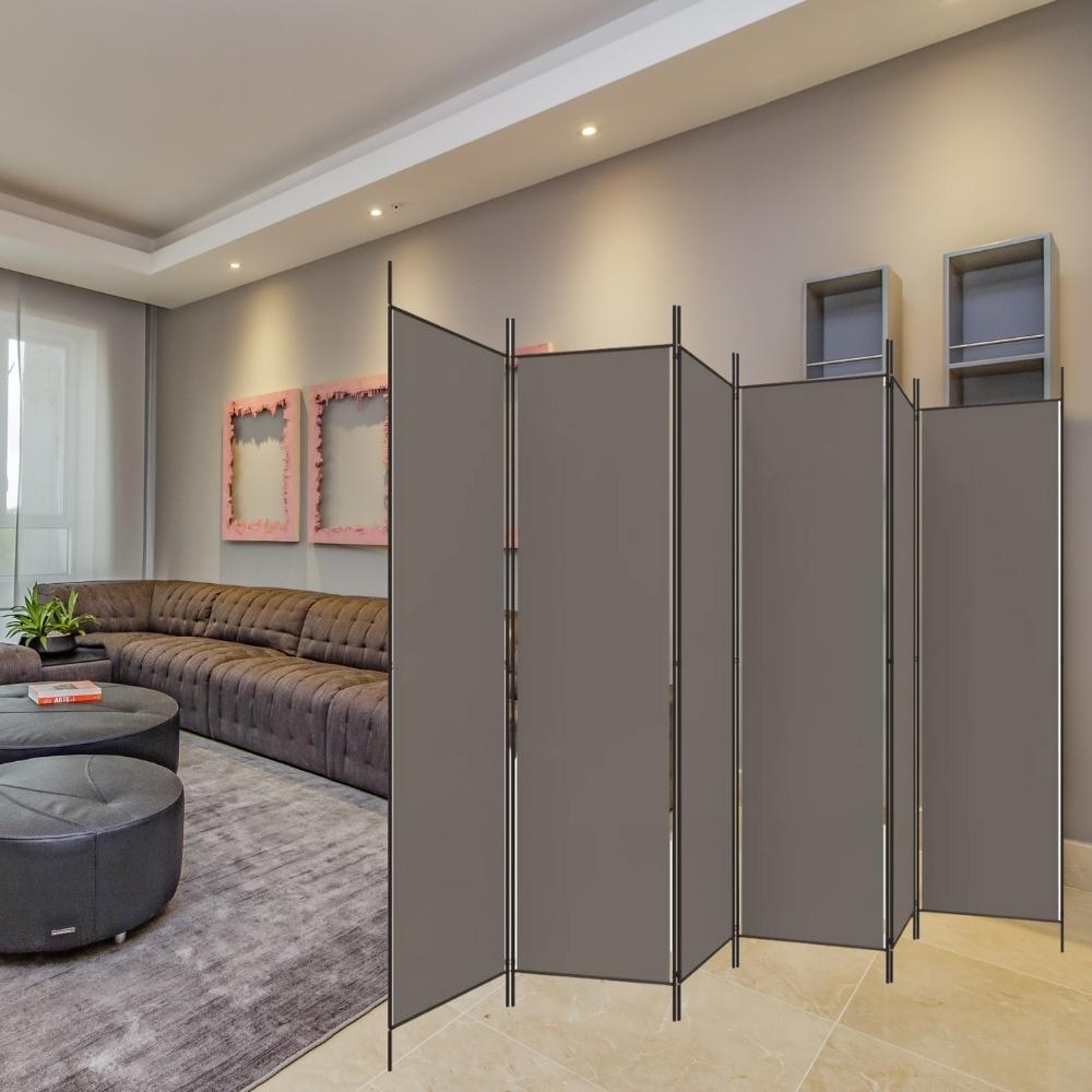 6-Panel Room Divider Anthracite 300x200 cm Fabric