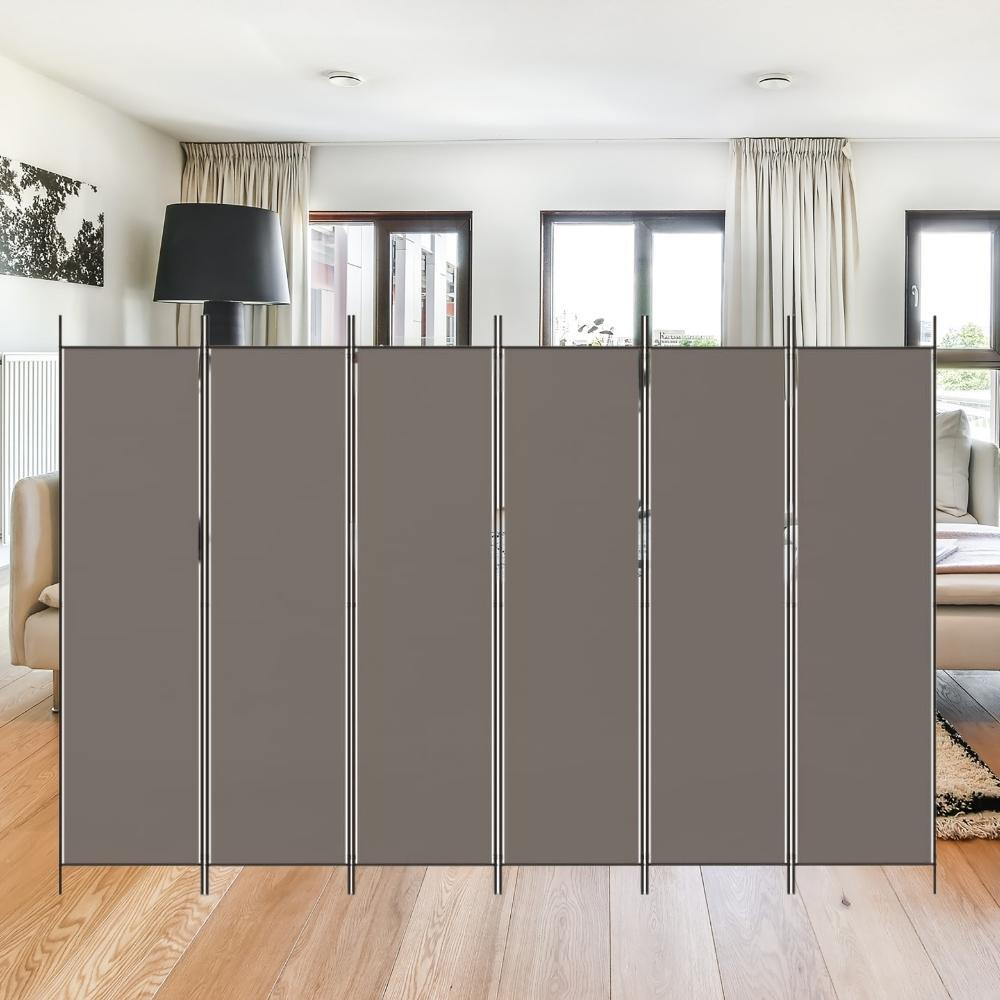 6-Panel Room Divider Anthracite 300x200 cm Fabric