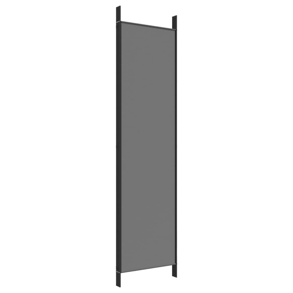 4-Panel Room Divider Anthracite 200x200 cm Fabric