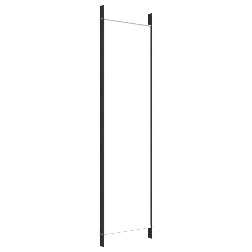 4-Panel Room Divider White 200x200 cm Fabric