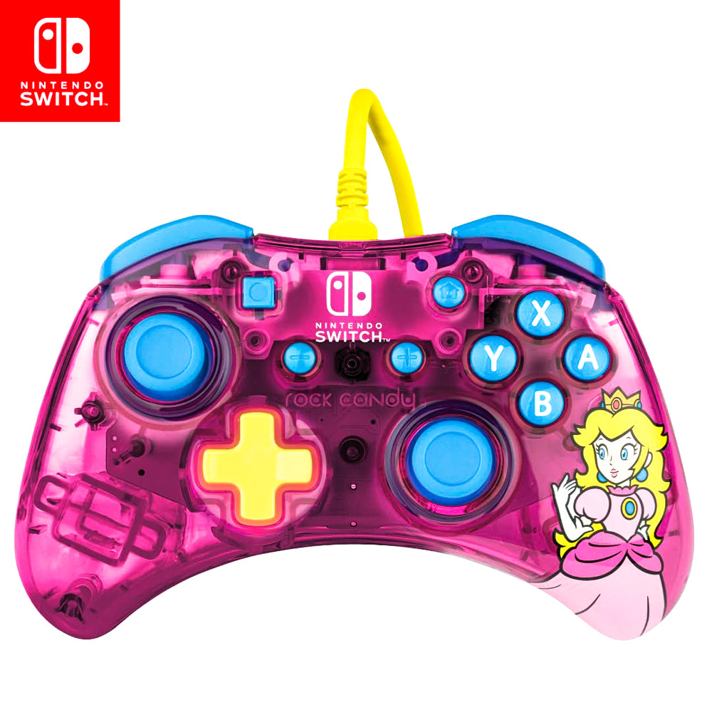 Nintendo Switch Rock Candy Wired Controller – Peach Pink
