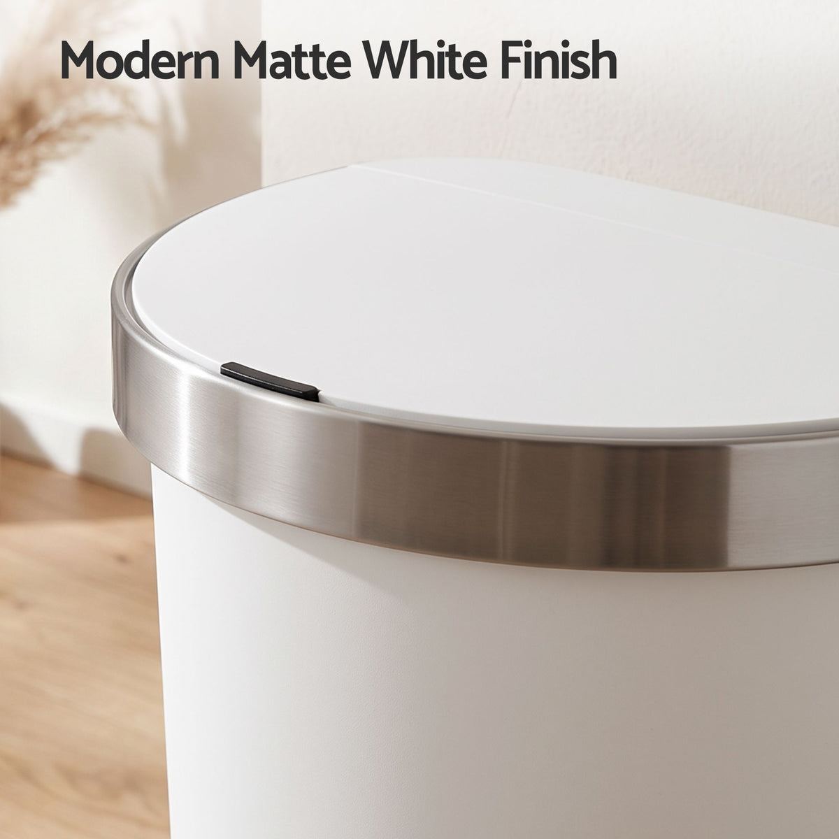 Devanti 50L Motion Sensor Bins Trash Can Kitchen Smart Rubbish Bin White