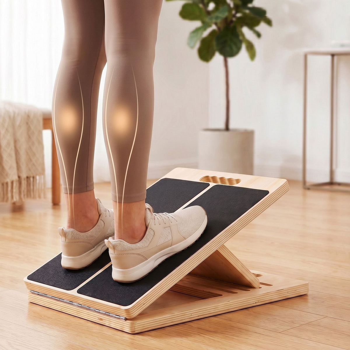 Everfit Wooden Slant Board for Squat & Calf Stretch 5 Angle Foldable Home Gym