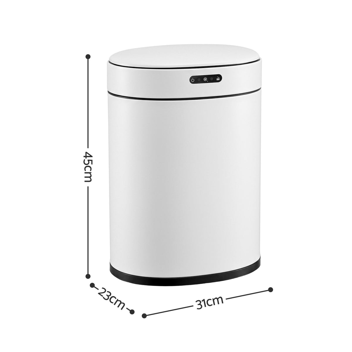 Devanti 20L Automatic Sensor Bin Touchless Rubbish Waste Bin White