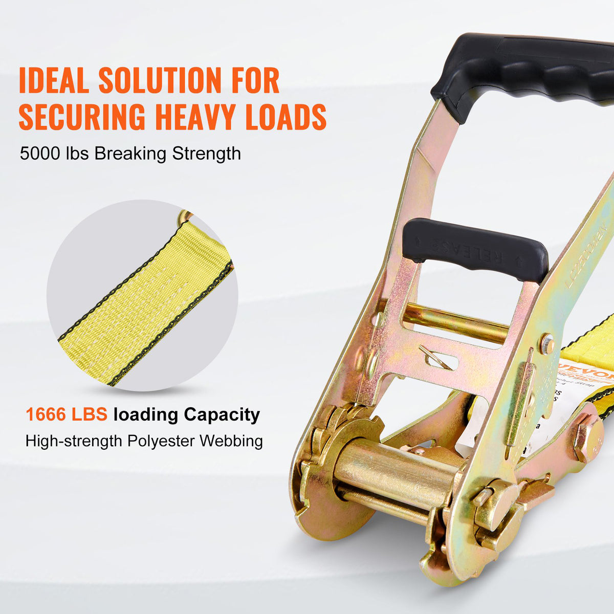 4 Pack Ratchet Tie Down Straps 5000 lbs 2
