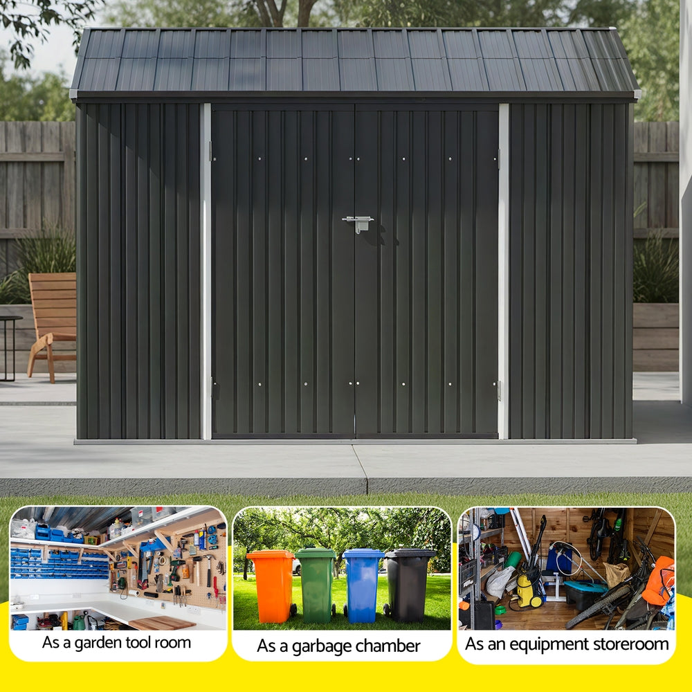 Giantz Garden Shed Galvanised Steel 3.05x1.5M Outdoor Storage Shed Workshop House Shelter