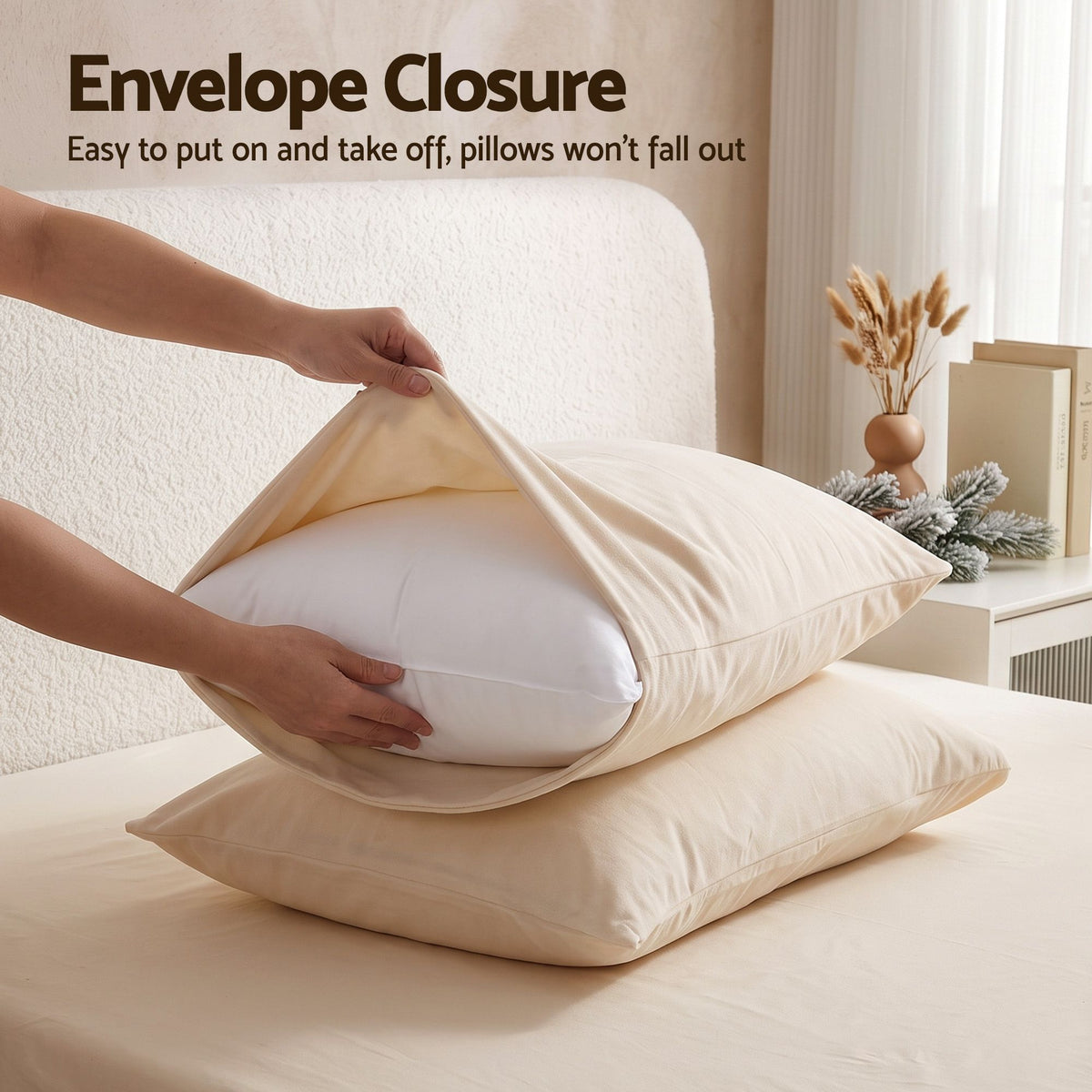 Giselle Queen Sheet Set 150GSM Anti-pilling Micro Flannel 4 Piece Cream White