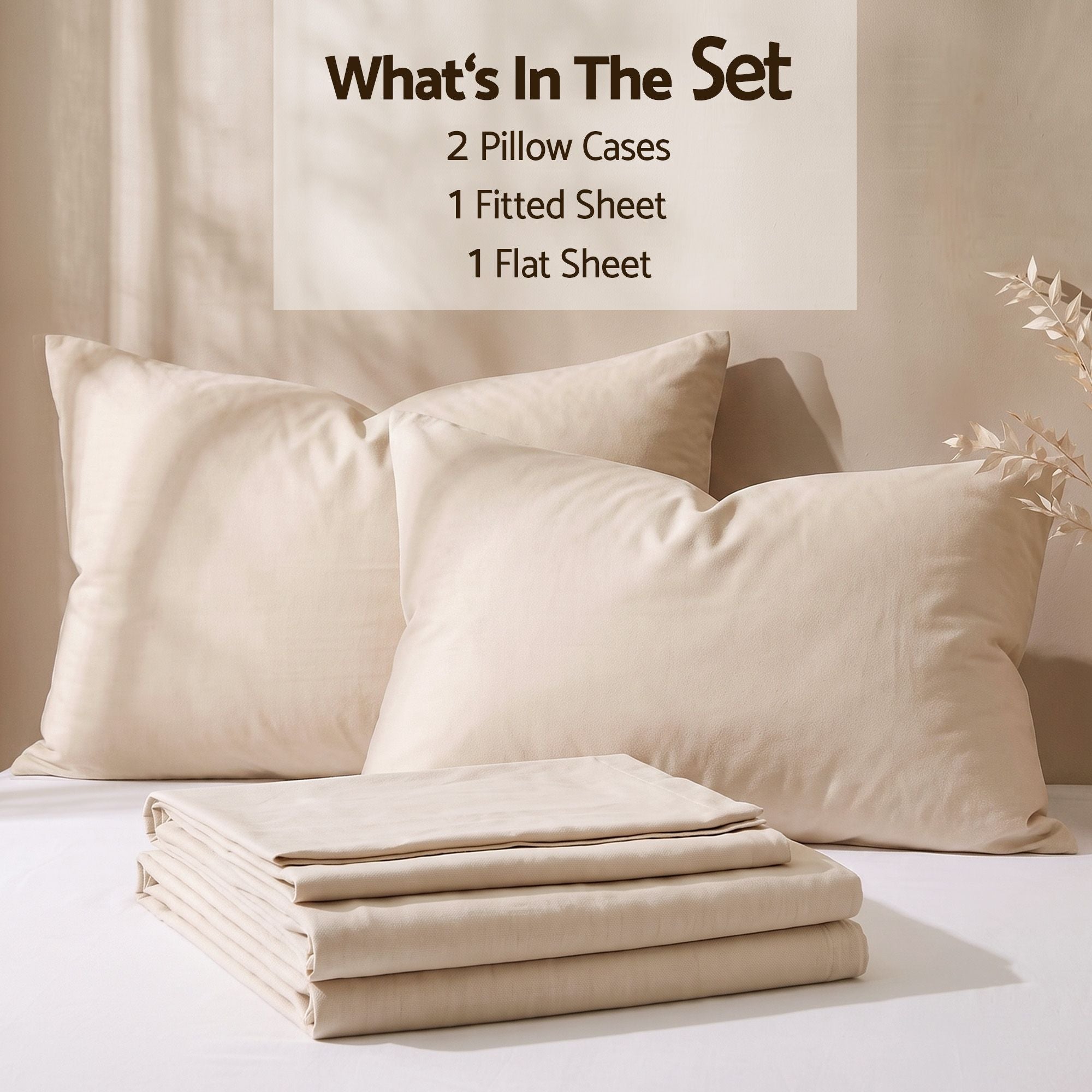 Giselle Single Sheet Set 150GSM Anti-pilling Micro Flannel 4 Piece Cream White